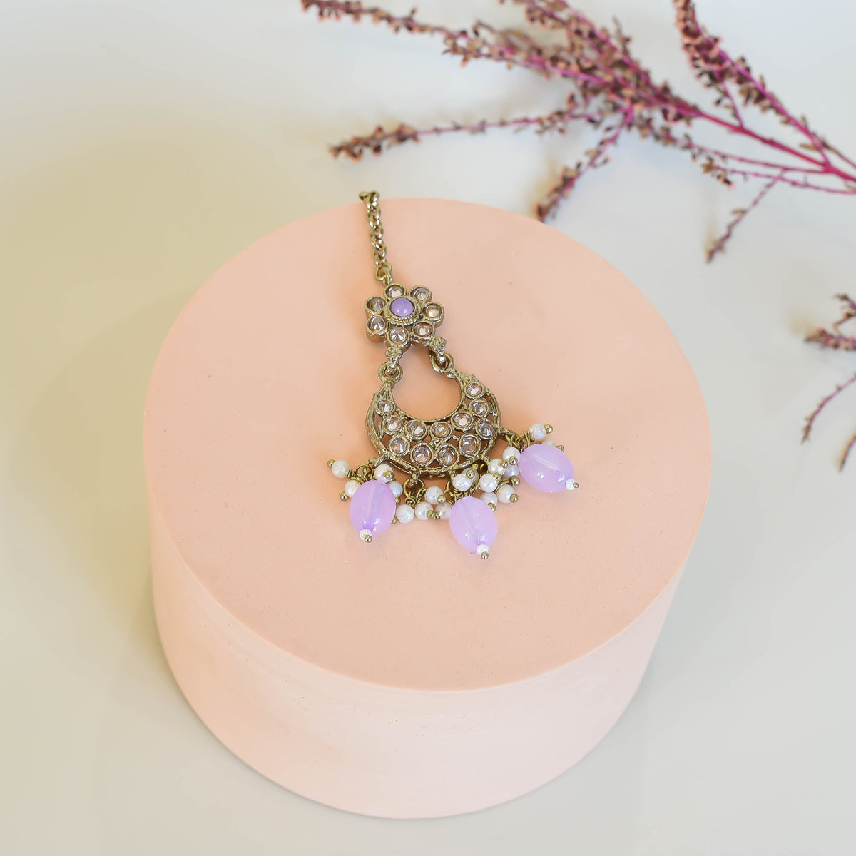 Naina Necklace Set - Lilac