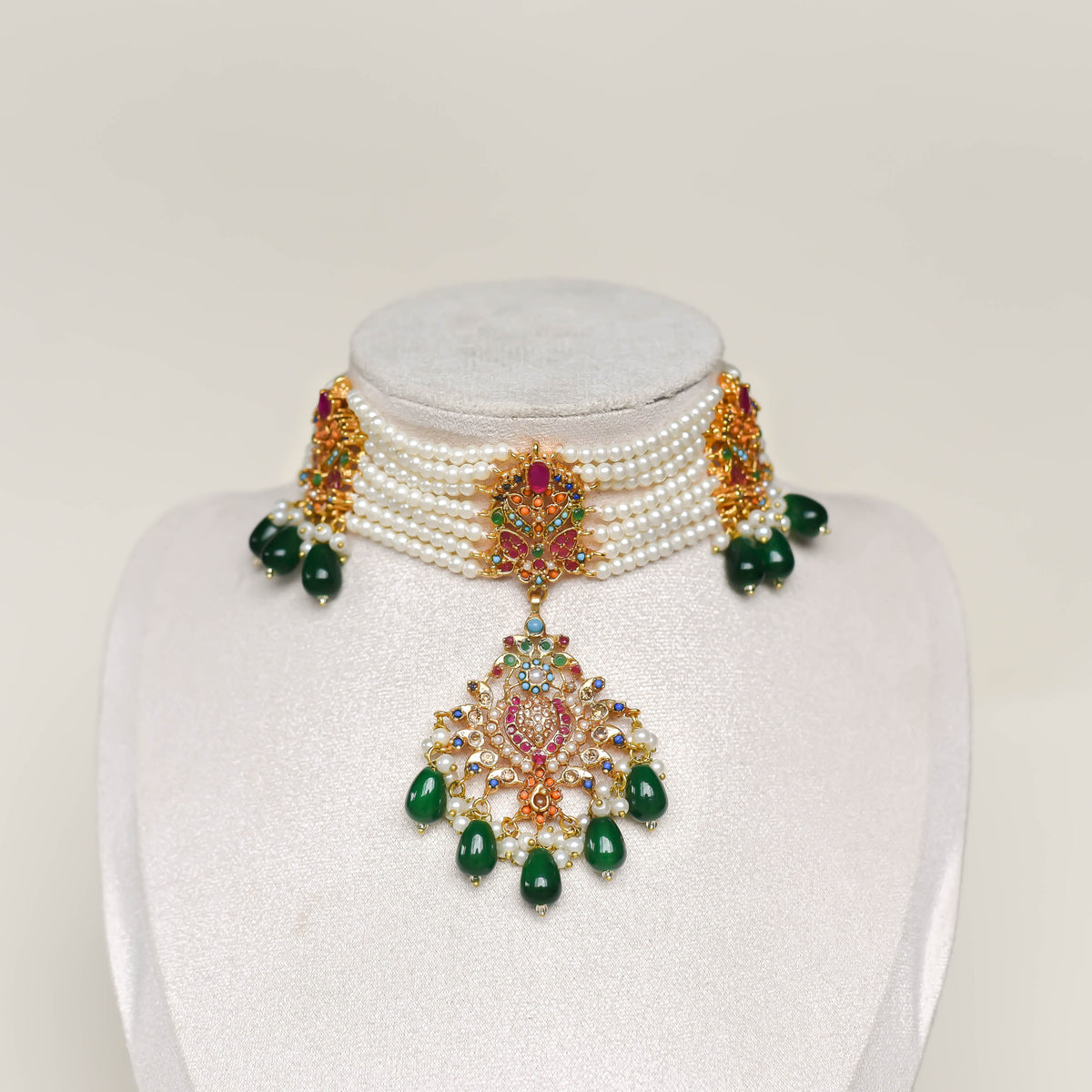 Dhanak Choker Set - Green